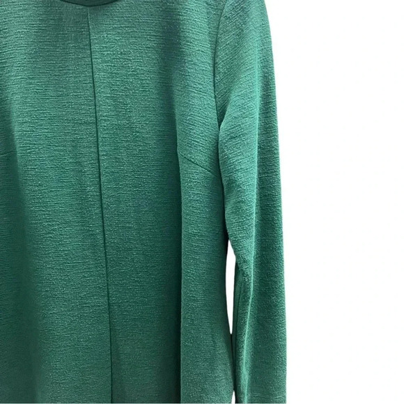 GAP Long Sleeve Mock Neck Swing Dress Size Green Modern Holiday Christmas Mid - Picture 5 of 7